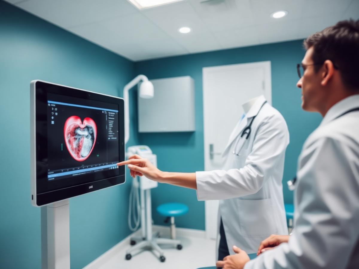 Atendimento de Cardiologia na clínica