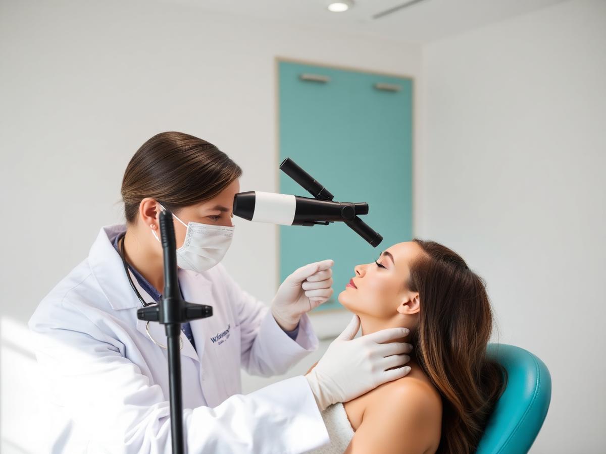 Atendimento de Dermatologia na clínica